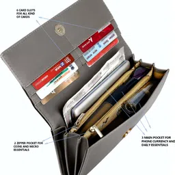 alsu Party, Casual, Formal Grey Clutch image 5