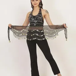 pratika Women Casual Black Metal Belt image 4