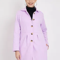 brinns Polycotton Fleece Solid Coat For Women-picture-33
