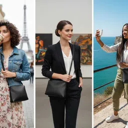 ickonicworld Premium PU Leather Crossbody Sling Bag for Daily Use - Adjustable & Lightweight CASUAL, PARTIES, FUNCTIONS Vanity Box image 4