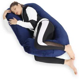 daddy cool Microfibre Pregnancy Pillow Pack of 1 Solid Velvet Pregnancy pillow image 1