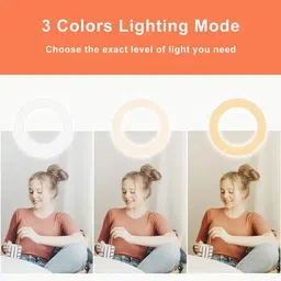 Urban Infotech 6" Inch Ring Light Set For Makeup, Zoom Meetings and Instagram Reels Video image 4