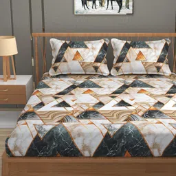 risingstar Microfiber King Fitted (Elastic) 250 TC Printed Bedsheet-picture-20