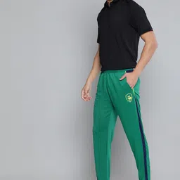 HRX By Hrithik Roshan Cricket Men Ivy Rapid-Dry Colourblock Track Pants image 1