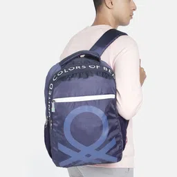 United Colors of Benetton Unisex Brand Logo Printed Backpack image 4