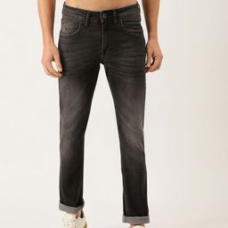 Flying Machine Men Black Michael Slim Tapered Fit Light Fade Mid Rise Stretchable Jeans-picture-17