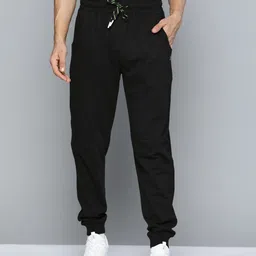 HRX By Hrithik Roshan Lifestyle Men Jet Black Bio-Wash Track pants-picture-12