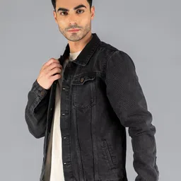 Dennis Lingo Men Black Washed Lightweight Outdoor Denim Jacket image 4