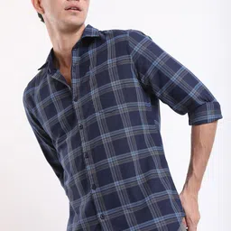 HIGHLANDER Tartan Checks Casual Shirt-image-3
