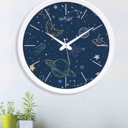 random Classic & Modern Multicolour Plastic Wall Clock image 1