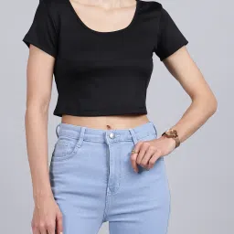 Shein Activewear Short Sleeves Fitted Crop Top image 1