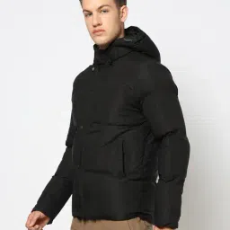 yousta Men Regular Fit Hooded Puffer Jacket image 2