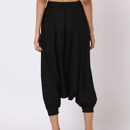 svrnaa by azorte Women Voile Printed Double Layered Harem Pants image 3