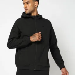 performax Men Regular Fit Hooded Outdoor Jacket with Zipper Detailing image 4