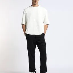 altheory by azorte Regular Fit Dobby Trousers with Elasticated Waistband-picture-32