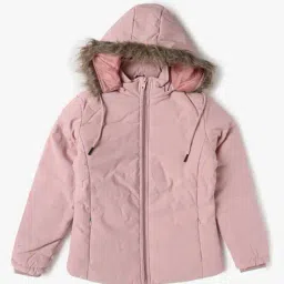 fort collins Girls Quilted Jacket with Detachable Hood image 1