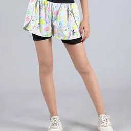 d'chica Printed Layered Running Shorts-picture-40