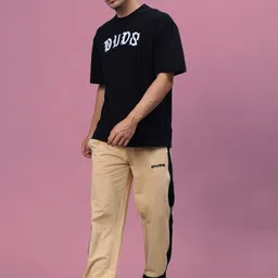 WEARDUDS Men Self Design Cotton Relaxed Fit Track Pants image 5