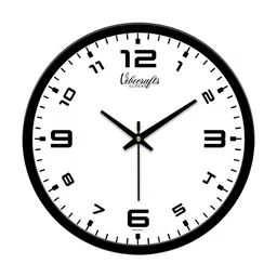 vibecrafts Designer White Plastic Wall Clock image 4