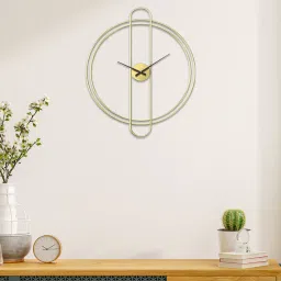 nestroots Iron Gold Regal Gold Display Wall Clock image 1