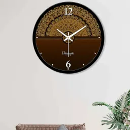vibecrafts Detailed Mandala Multicolour Plastic Wall Clock image 1
