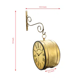 random Classic Multicolour Metal Analog Platform Clock image 3