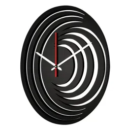 dekorstation Carlos Engineered Wood Black Wall Clock image 4