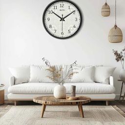 olive tree Black Round 8 Inches Plastic Table Clock-picture-9