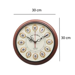 pristine interiors Vintage Brown Wood & MDF Wall Clock image 2