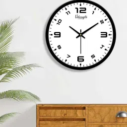 vibecrafts Designer White Plastic Wall Clock image 1
