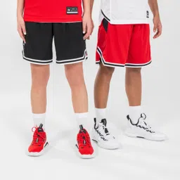Men's/Women's Basketball Reversible Shorts SH500R - Black/Red-image-76