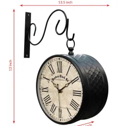 random Classic Multicolour Metal Analog Platform Clock image 3