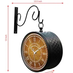 random Classic Multicolour Metal Analog Platform Clock image 3
