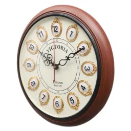 pristine interiors Vintage Brown Wood & MDF Wall Clock image 5