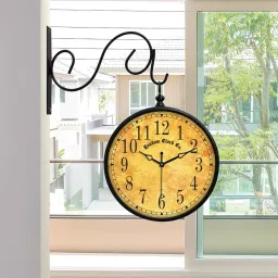 random Classic Multicolour Metal Analog Platform Clock image 1