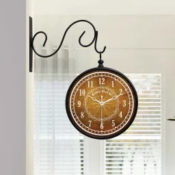 random Classic Multicolour Metal Analog Platform Clock image 1