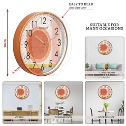 random Classic & Modern Multicolour Plastic Wall Clock image 3