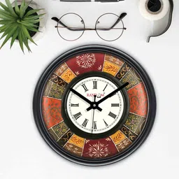 random Classic & Modern Multicolour Plastic Wall Clock image 1