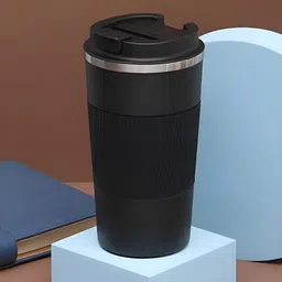 UniKart Black & Silver Toned Stainless Steel Matte Mugs Set of Cups and Mugs 510 ml-image-86