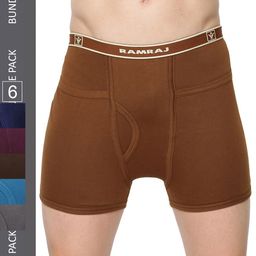 Ramraj Men Pack Of 4 Assorted Cotton Trunk FINESOFTEXTRNK4P-picture-0