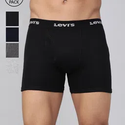 Levis Men Pack Of 5 Black & Grey Assorted Cotton Trunks-image-18