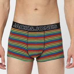 Jack & Jones Men Blue & Green Printed Cotton Trunks 116799801-picture-0