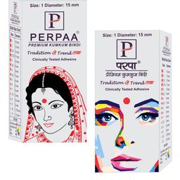 PERPAA Set Of 2 Red & Dark Maroon Kumkum Round Bindi Book-picture-42