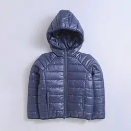 Nino Bambino Kids Hooded Neck Long Sleeve Zip Detail Puffer Jacket-image-20