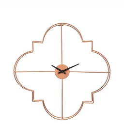 CHRONIKLE Gold-Toned & Black Metal Abstract Contemporary Wall Clock-picture-31