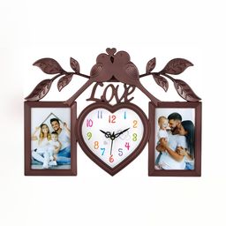 Attractionz Brown & White Round Analogue Contemporary Wall Clock-picture-19