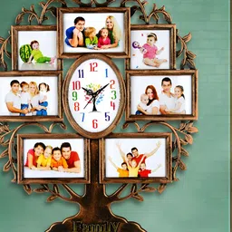 Attractionz Brown & White Oval Shape Contemporary Wall Clock-picture-29