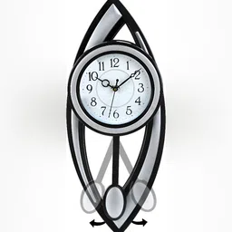 Attractionz Gold-Toned Round Textured Analogue Pendulum Contemporary Wall Clock-picture-12