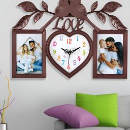 Attractionz Brown & White Textured Acrylic Abstract Contemporary Wall Clock-picture-26