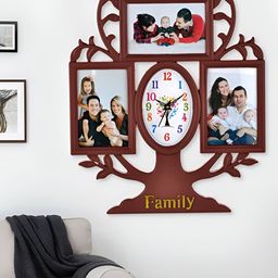 Attractionz Brown & Beige Textured Wall Clock-picture-44